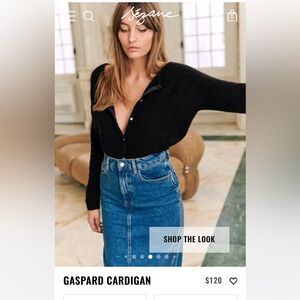 Black Gaspard Cardigan by Sezane